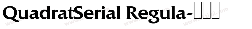 QuadratSerial Regula字体转换
